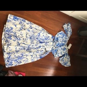 Zara off the shoulder top with matching skirt